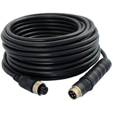 Imagem de ATPTK Cabo de extensão com plugue conector macho para fêmea de quatro pinos para sistema de câmera de backup retrovisor (5 metros/16 pés)