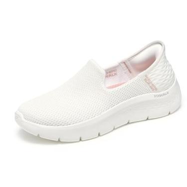 Imagem de Skechers Tênis feminino sem cadarço Go Walk Flex-relish, Off-white, 37