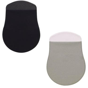 Imagem de Suporte para mouse para laptop Universal Stick-On Mouse Bolsa para laptop, equipamento de mouse adesivo reutilizável para mouse sem fio, escritório de computador Casa " (Preto + Cinza)
