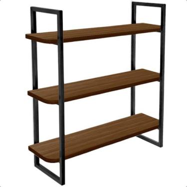 Imagem de Prateleira Tripla Nicho Alba Modelo Industrial Decoração Casa 60x15 - 