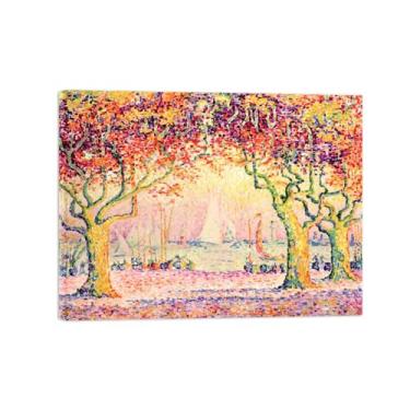 Imagem de Paul Signac Famosas Pinturas-Impressas em Tela-Becos-Moderno Pôster Decoração Sala de Estar e Quarto 20x25cm8x10in Tela Embrulhada