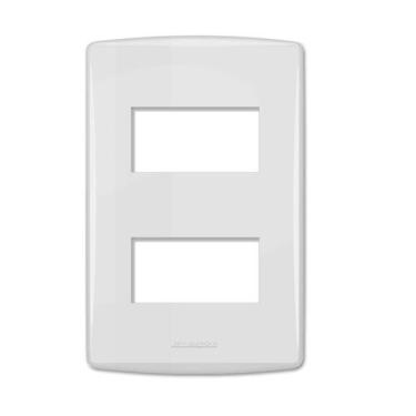 Imagem de Placa 4x2 2 Módulo Distanciados Branco Siena 6406 Alumbra