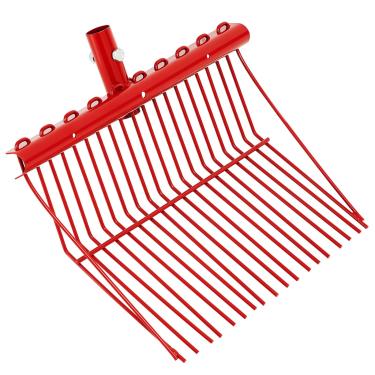 Imagem de Tandefio 1 peça de cabeça de garfo de metal para estrume de substituição de garfo de cabeça de ancinho de cavalo a granel com dentes angulados para barraca de cavalo pegar estrume jardim criação de