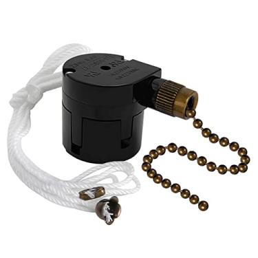 Imagem de Interruptor de ventilador de teto Zing Ear ZE-208S5-1T 5 fios 4 velocidades, ventilador de teto, interruptor de substituição de lâmpada com cordão de puxar para lâmpadas de parede, luz de armário