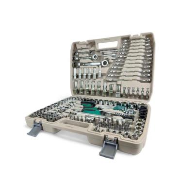 Imagem de Kit Ferramentas Soquete Catraca Chave Manual 150 Peças Cr-v - Steel