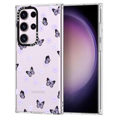Imagem de Capa de telefone MOSNOVO para Samsung Galaxy S23 Ultra Lilac Butterfly