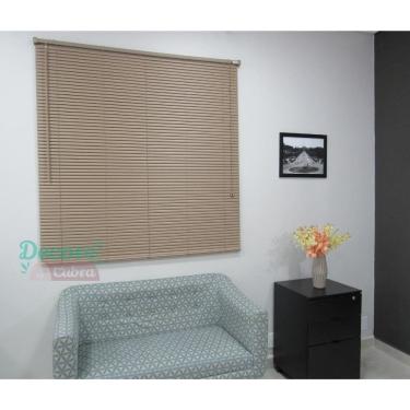 Imagem de Persiana Horizontal Pvc 25Mm Block 140Larg X 160Alt Café
