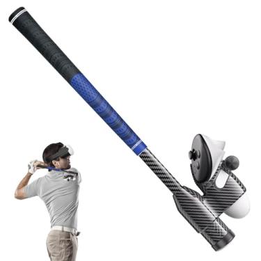 Imagem de VR Golf Club Attachment Compatible with Meta/Oculus Quest 3/3S, No Slip Real Golf Rubber with Premium Carbon Fiber Grip, 100% Tracking and Golf Club Weighted Design - Left Controller(Blue)