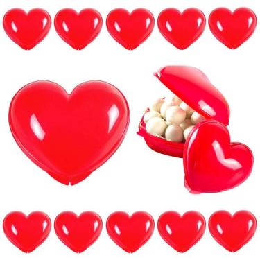 Imagem de Kit 10 Porta Mix Coração Pote de Lembrança p/ Festa Infantil - Plasúti