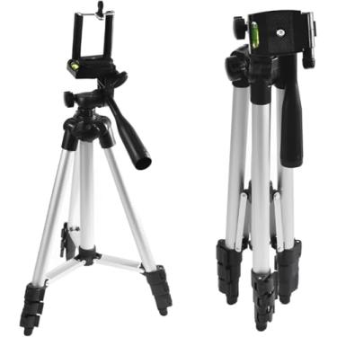 Imagem de Tripé Profissional Universal Para Celular e Câmera 1,3M Com Bolsa De Transporte Tripod Pedestal Com Regulagem Com Termo de Garantia 9 Meses