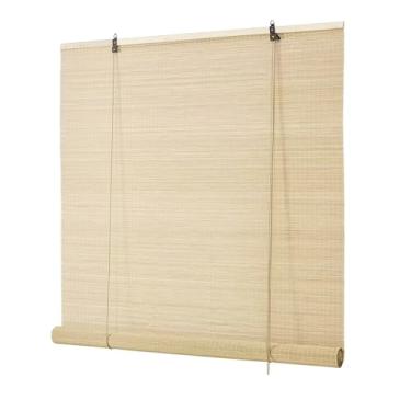 Imagem de Persianas de bambu para janelas internas, persianas de bambu fáceis de instalar para janelas internas, persianas de rolo personalizadas para janela interna e pátio externo, 58 cm L x 162 cm A