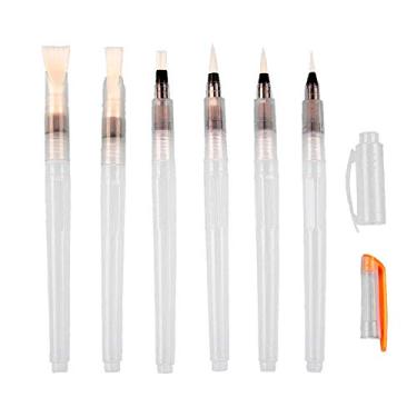 Imagem de Pincéis de Aguarela Water Brush Conjunto Pintura à Pincel Caneta Detalhe WaterBrush com Cabelo Nylon Selecionado Opção Ponta Plana ou Redonda Pontuda Confortável