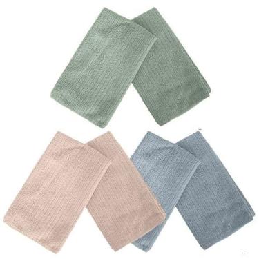 Imagem de Kit 6 Pano Copa Pia Cozinha Microfibra Absorve 40X48 Pra Jg4 - Idealiz