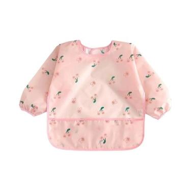 Imagem de Babadores Impermeáveis De Manga Longa Para Bebês Recém-Nascidos, Roupa