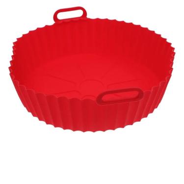 Imagem de Forma Redonda De Silicone Para Micro-ondas Freezer Air Fryer 20cm