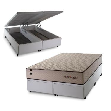 Imagem de Cama Box Baú San Diego Espuma D33 193x203 Branco King House