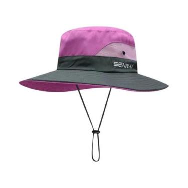 Imagem de Chapéu De Pescador Unissex Dobrável Com Aba Larga, Proteção UV, Para E