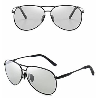 Imagem de Óculos de sol polarizados com armação de metal, óculos de sol masculinos que mudam de cor, piloto, visão noturna diurna, condução, 5,A