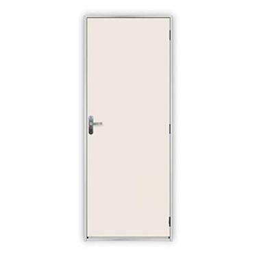 Imagem de Kit Porta de Madeira Lisa 215x85cm com Batente de Aço 12cm Açomad Mgm Branco