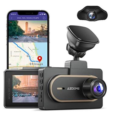 Imagem de XRC TECH Câmera Dash Cam HD 1080P frontal e traseira, Wi-Fi integrado, rastreador GPS, câmera frontal única 2K para carros, com visão noturna, monitor de estacionamento 24 horas, gravação em loop, G-sensor, suporta no máximo 128 GB
