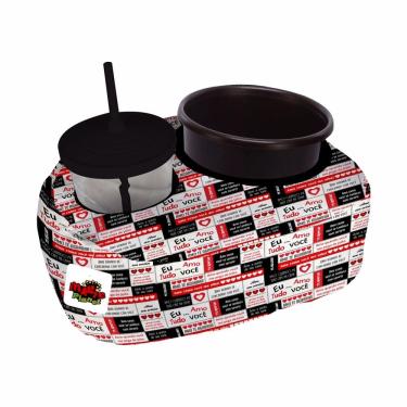 Imagem de Almofada Kit Pipoca Cinema 1 Copo Canudo Balde Namorados Amo Tudo Em Você