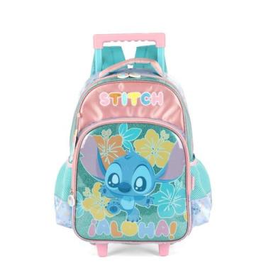 Imagem de Mochila Rodas Escolar Infantil Stitch Disney Ic42402Sc