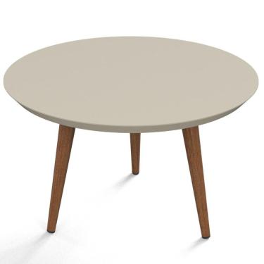Imagem de Mesa De Centro Redonda Pés Madeira Luna 590 Off White - Patrimar