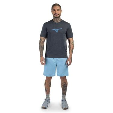 Imagem de Camiseta de Treino Masculina Mizuno Lifestyle, Azul, P