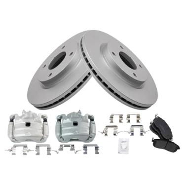 Imagem de TRQ Kit de Pastilha de Freio e Rotor Cerâmica Premium G-Coated Compatível com Nissan Sentra 2007-2009