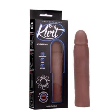 Imagem de Capa Extensora Peniana Big Kurt 4Cm Acessório Peniano em Cyberskin para Casais Aventureiros PK688-01 (CHOCOLATE)