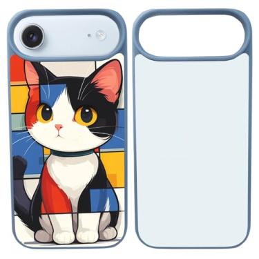 Imagem de JUSTRY 5 peças de capa de telefone em branco sublimação capas compatíveis com iPhone Air, fácil de sublimar DIY 2 em 1 capa 2D de borracha macia para impressão + inserção fosca atacado pacote