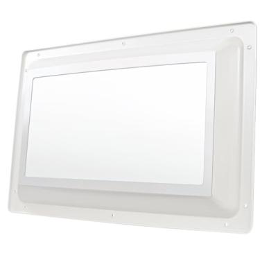 Imagem de XMK Cúpula interna de substituição de claraboia para trailer, cúpula interna de claraboia de trailer de 35,5 cm x 55,88 cm x 7,4 cm com janela transparente para abertura de telhado de chuveiro, inclui