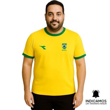Imagem de Camiseta Diadora Brasil Small Logo Plus Size Masculina