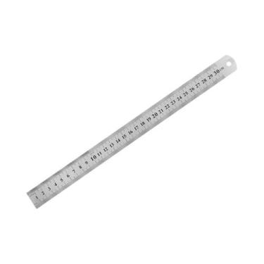 Imagem de Régua De Metal Dupla Face Em Aço Inoxidável, Ferramenta De Medição De 