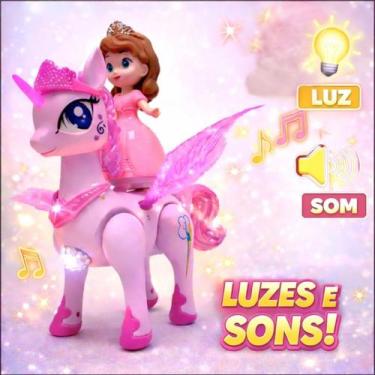 Imagem de Boneca Princesa com Pônei Unicórnio - Rick Imports
