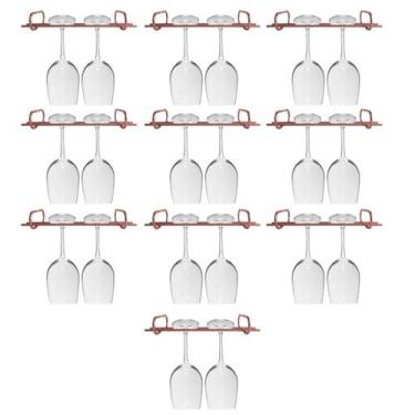 Imagem de Kit 10 Organizadores Suspensos Para Taças 25cm Suportes Porta Taças Re