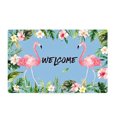 Imagem de Tapetes de banheiro, tapetes macios de banheiro - tapete de banheiro com água seca rápida, tapete de banheiro fino sob a porta, tapetes de banheiro antiderrapantes para banheiro, lavagem à máquina (60 x 91 cm pato verde)