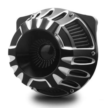 Imagem de Para filtro de ar harley Touring street glide road king electra tri trike Dyna Sportster XL 883 1200 Softail entrada de ar (estilo profundo - corte contrastante, B-Para Softail/Dyna 93-15, Touring