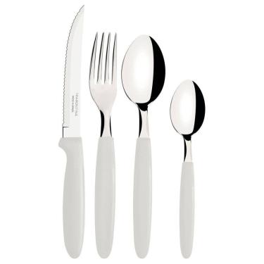 Imagem de Faqueiro com Gaveteiro Ipanema Aço Inox e Polipropileno 25 Peças Tramontina