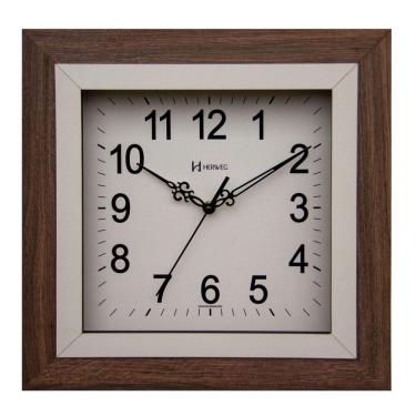 Imagem de Relógio De Parede Herweg 660096-327 Arizona Quadrado Madeira