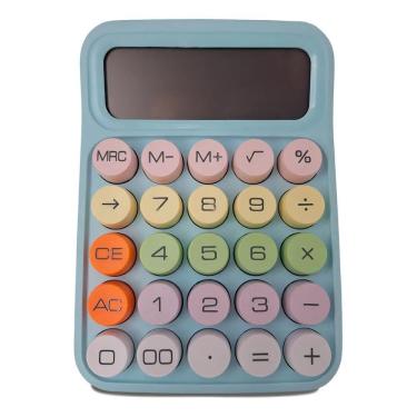 Imagem de Calculadora Colorida De Mesa Simples 12 Digitos Pequena Cor