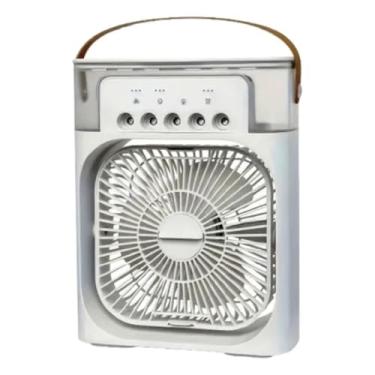 Imagem de Climatizador de Ar Portátil USB com Umidificador e Ventilador | Mini Ar Condicionado de Mesa 3 Velocidades | Resfriador de Ar Pessoal com Reservatório de 600ml e Timer Silencioso