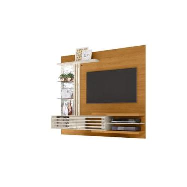 Imagem de Painel Para TV Até 55 Frizz Supreme Cinamomo e Off White Brilho com LE
