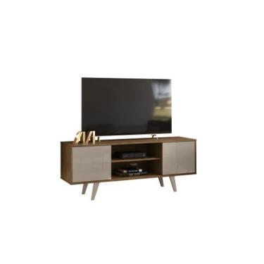 Imagem de Rack Bancada Lisboa para TV até 55 136cm 2 Portas de Correr Fendi Natu