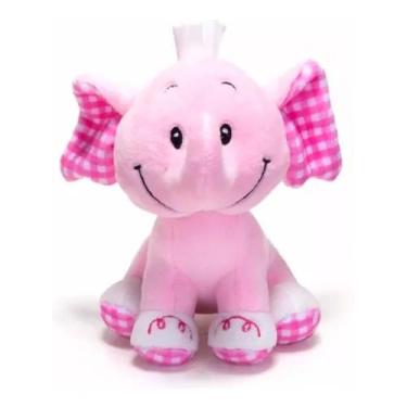 Imagem de Elefante De Pelúcia C/ Chocalho Bebê Antialérgico Pequeno - Unik Toys,