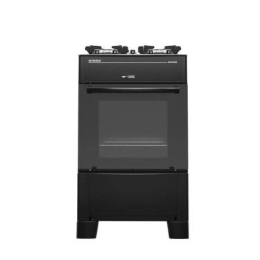 Imagem de Fogão de Piso 4 Bocas Smart Glass Preto com Mesa de Vidro e Forno 50L 