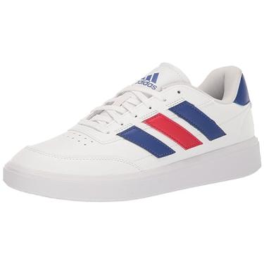 Imagem de adidas Tênis masculino Courtblock, Branco/Branco/Better Scarlet, 43