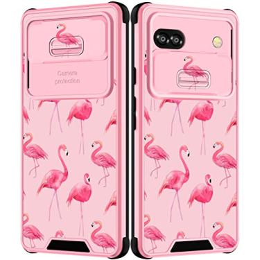 Imagem de Goocrux Capa para Google Pixel 6A flamingos para mulheres linda capa de telefone rosa feminina bonito design de animal estética com capa de câmera deslizante capas de moda exclusivas para pixel 6A 5G 6,1 polegadas
