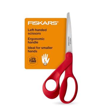 Imagem de Fiskars 197070-1001 Tesoura pequena para canhoto, 18 cm, vermelha