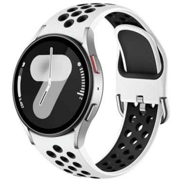 Imagem de DaQin Pulseira esportiva sem lacunas compatível com Samsung Galaxy Watch 7/6/5/4 de 40 mm e 44 m/Galaxy Watch FE/Watch 6 4 Classic de 43 mm, 47 mm, 42 mm e 46 mm/Watch 5 Pro de 45 mm, pulseiras de